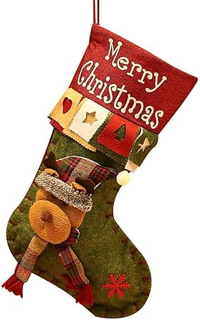 Immagini Natalizie Retro.Weimay 1 Pz Decorazioni Natalizie Retro Calzini Candy Panno Babbo Natale Pupazzo Di Neve Decorazione Decorazioni Per La Casa Borsa Regalo Stile Alce Amazon It Casa E Cucina
