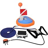 HQLYZJDV Battery-Operated Scuba Dive System, 3.5H/5.5H Rechargeable Diving Ventilator with 33ft Hose &amp; Regulator, Scuba Tank Underwater Breathing Device, Tankless Dive System for Recreational Diving
