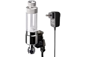 Clscea CO2 Bubble Counter with Solenoid Valve and Check Valve for CO2 Generator Regulator Planted Aquarium Screw Connection