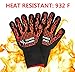 Yoheer 932F Extra-long Cut & Heat Resistant Oven Mitts with 100% Cotton Lining Good for Oven,Outdoor BBQ Grill,Fireplace Camping,Kitchen,Mechanics and so on.