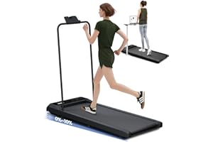 CANISFLAX Walking Pad with Handle Bar, 2.5HP Walking Pad Treadmill with Incline, Portable Under Desk Treadmill for Home, 300LBS Capacity, Remote Control, Large LED Display