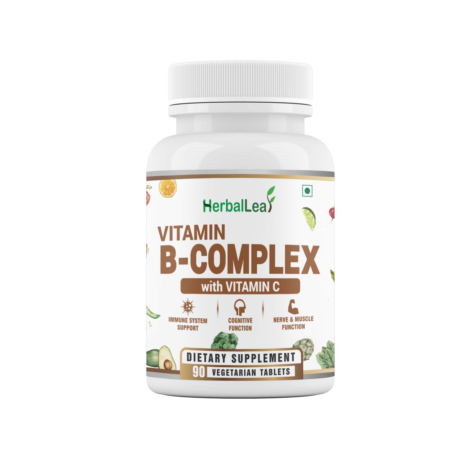 Dharma Herballeaf Vitamin B-Complex with Vitamin C | Biotin | Choline | Folic Acid | Inositol | Impr