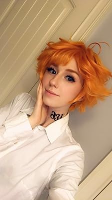 Buy Anime The Promised Neverland Emma Cosplay Wig Short Orange Curly Party Hair Halloween Costume Accessories Online In Indonesia B07p5xwpwx