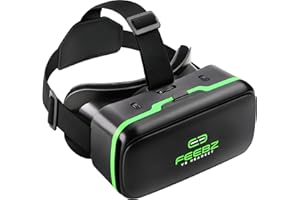 FEEBZ VR Headset for iPhone & Android 1.0 - for Kids | with Links to 3D VR Videos + VR Games for Android | Virtual Reality Goggles Set for Phones 4.5"-6.5"