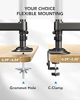 HUANUO Taller Dual Monitor Stand Long Arms 13-32 inch VESA 75 100 view 7