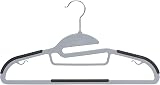 Amazon Basics Rubber Coated Plastic Hangers Grey Pack of 50 view 2