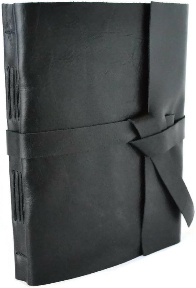 Personalized Black Leather Sketchbook Unlined Journal, Artist Drawing Book, Drawing Sketchbook, Personalized Leather Gift, Leather Book with Blank Pages, 6x8