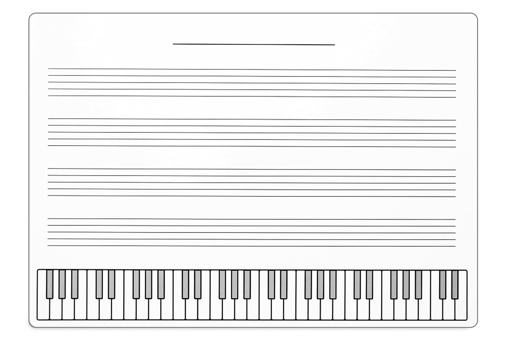 Dry Erase Music Staff White Board, Portable A4 Size (8.3"×11.7")
