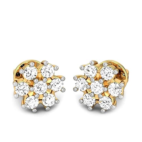 Yellow Gold Stud Earrings for Women