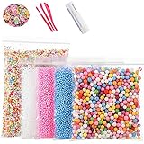 Foam Beads for DIY Slime - Craft Styrofoam Balls 0.1-0.35 inch(47000pcs) for Kids Homemade Slime, Home Decorative, Wedding and Party Decorations (5 Pack)