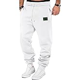 TAFLE Men's Fleece Sweatpants Warm Winter Pants Athletic Drawstring Jogger Pants with Pockets