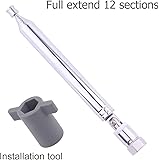 12 Sections Telescopic Aerial Antenna FM 75 Unbal for All F Connector Radio and Compatible with Tivoli Audio Model One, Two, 