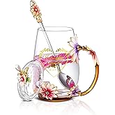 Luka Tech Friendship Gifts For Women,Friend Gifts For Women, Lovely Flower Tea Cup Coffee Mug Birthday Gifts For BFF, Female, Corworker, Bestie
