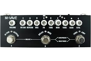 M-VAVE CUBE BABY Guitarra Elétrica Multifuncional Portátil Pedal de Efeito Combinado com Reprodução de Música Sem Fio Gravaçã