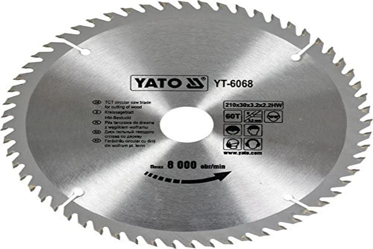 Yato Professional YT-6068 - Carbide Tipped Circular Saw Blade 210 x 60 x 30 mm