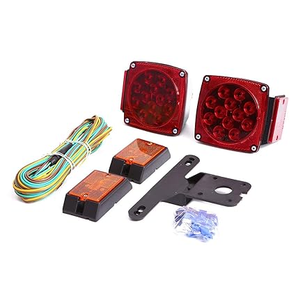 Car Led Lights Canadian Tire, Amazon Com Aulley 12v Led Submersible Trailer Tail Light Brake And License Light Kit Replacement For Trailer Rv Semi Trailer Kitchen Dining, Car Led Lights Canadian Tire