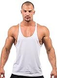 Iwearit Y-Back Muscle Tanktop M-Wht Made in USA