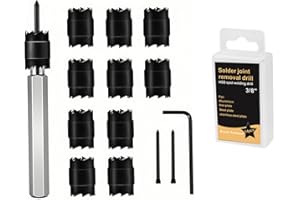 SOLNIQUE 14-Piece Spot Weld Cutter Set, Double-Sided 3/8" HSS Drill Bits for Spot Welding, Hex Sheet Metal Hole Cutter for Power Drill, Ideal for Automotive & Metalworking