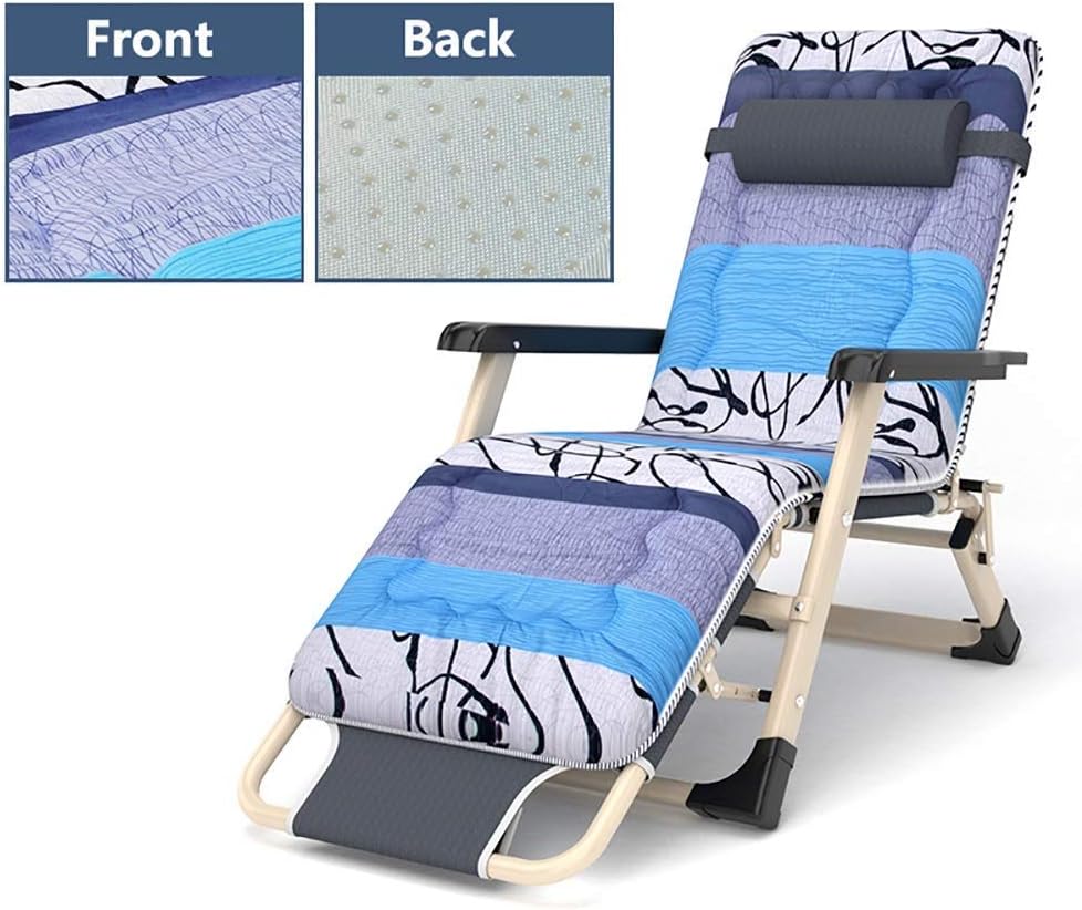 ZTMN Sillas de Patio Plegables reclinables con Cojines Gruesos para
