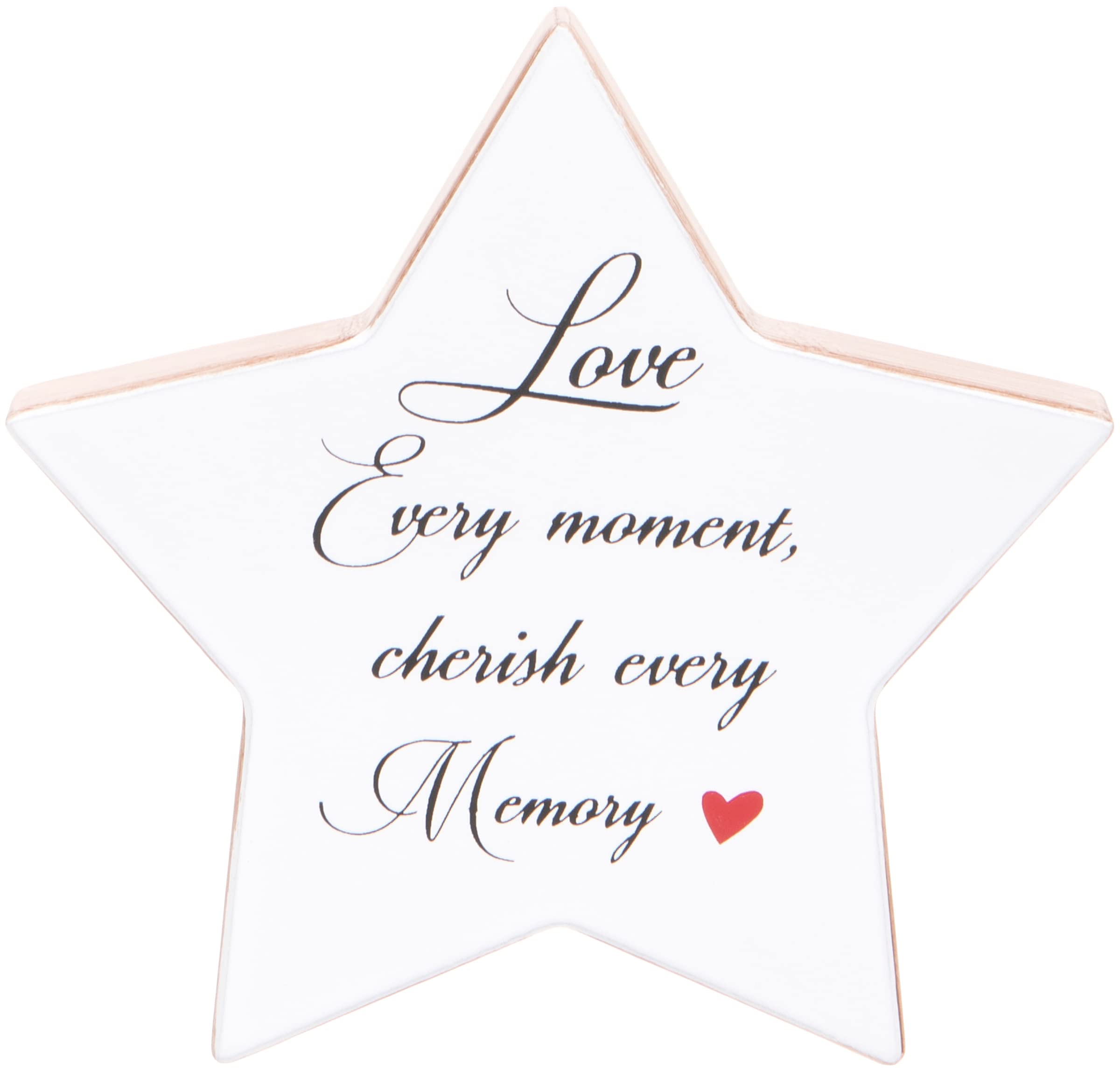 Love Star Shaped Gift Plaque, 16x16cm, White Wood Home Ornament Sentimental Verse — image 1