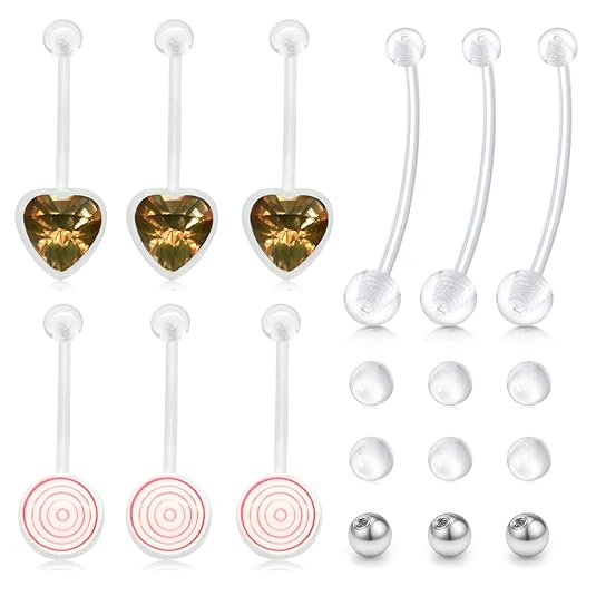 Buy AVYRING 14g Pregnancy Belly Button Rings 11/16" and 1 1/2" Bar
