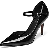 CELLENZ Women High Heels Pumps: Closed Pointed Toe 3.5-Inch Stiletto Heel, Strappy Dress Office Formal Graduation Shoes Sexy Prom Dance Wedding Pump Shoe
