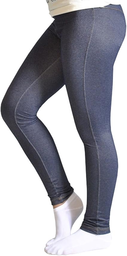 denim effect leggings