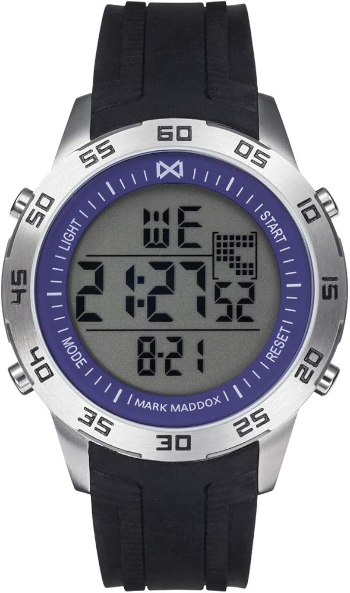 Reloj MARK MADDOX Hombre Digital Caja Acero Correa Caucho ...