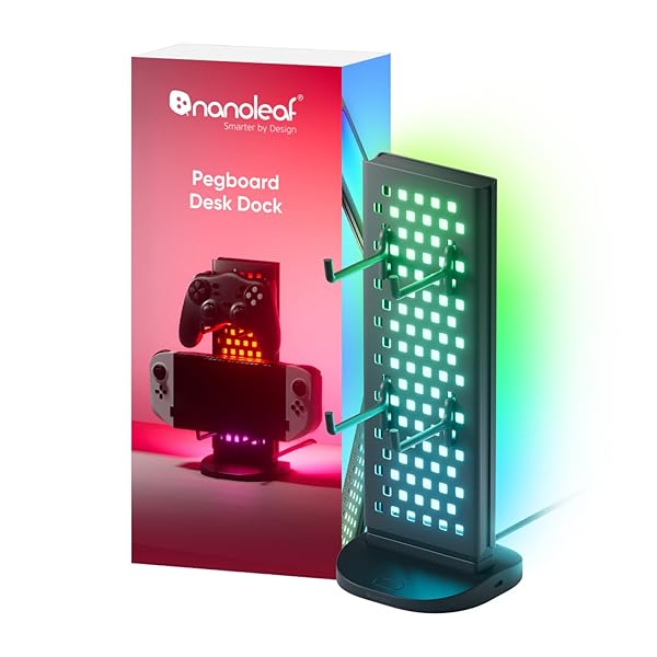 NANOLEAF PEGBOARD DESK DOCK, 3-IN-1 SMART TABLE LAMP...