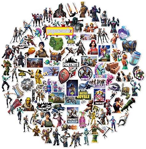104pcs Game Stickers for Laptop - Waterproof Gamer MacBook Bottle Skateboard Labels - Vinyl Decor Decals by paperworkz