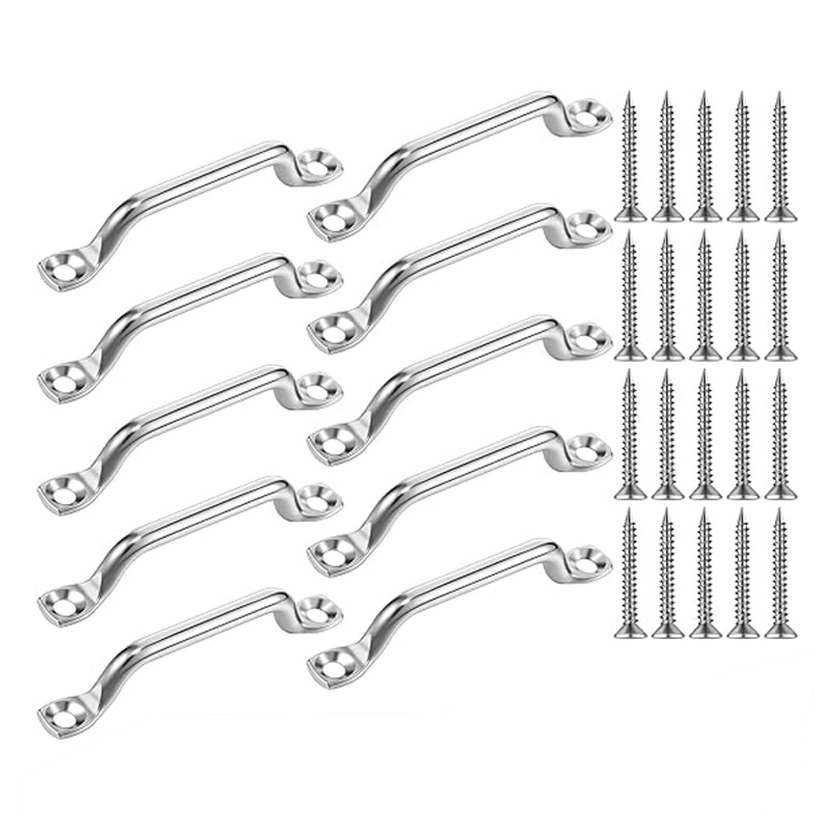 KOVNISE Bimini Top Strap Pad Eye Footman Loop, Eye Straps Stainless Steel Boat Top Pad Eye with Screws, Tie Down Anchor Point, Tie Down Kayak Deck Loops Eye Straps for Kayak Canoe Rigging