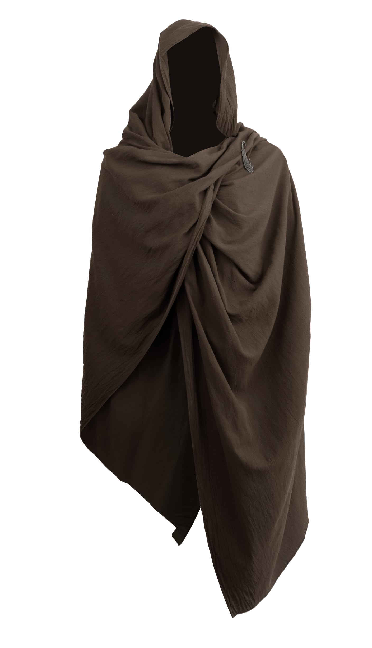 Photo 1 of JPXH Medieval Scarf Hooded Renaissance Roman Shawl Suitable for both Men and Women-Brown