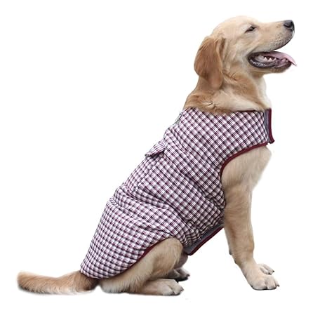 ubest Hundemantel Wasserdichte Winterjacke, mit D-Ring Warm Regenmantel gepolstert Puffer Weste, 6 Farbe und Größe XS Bis 3XL