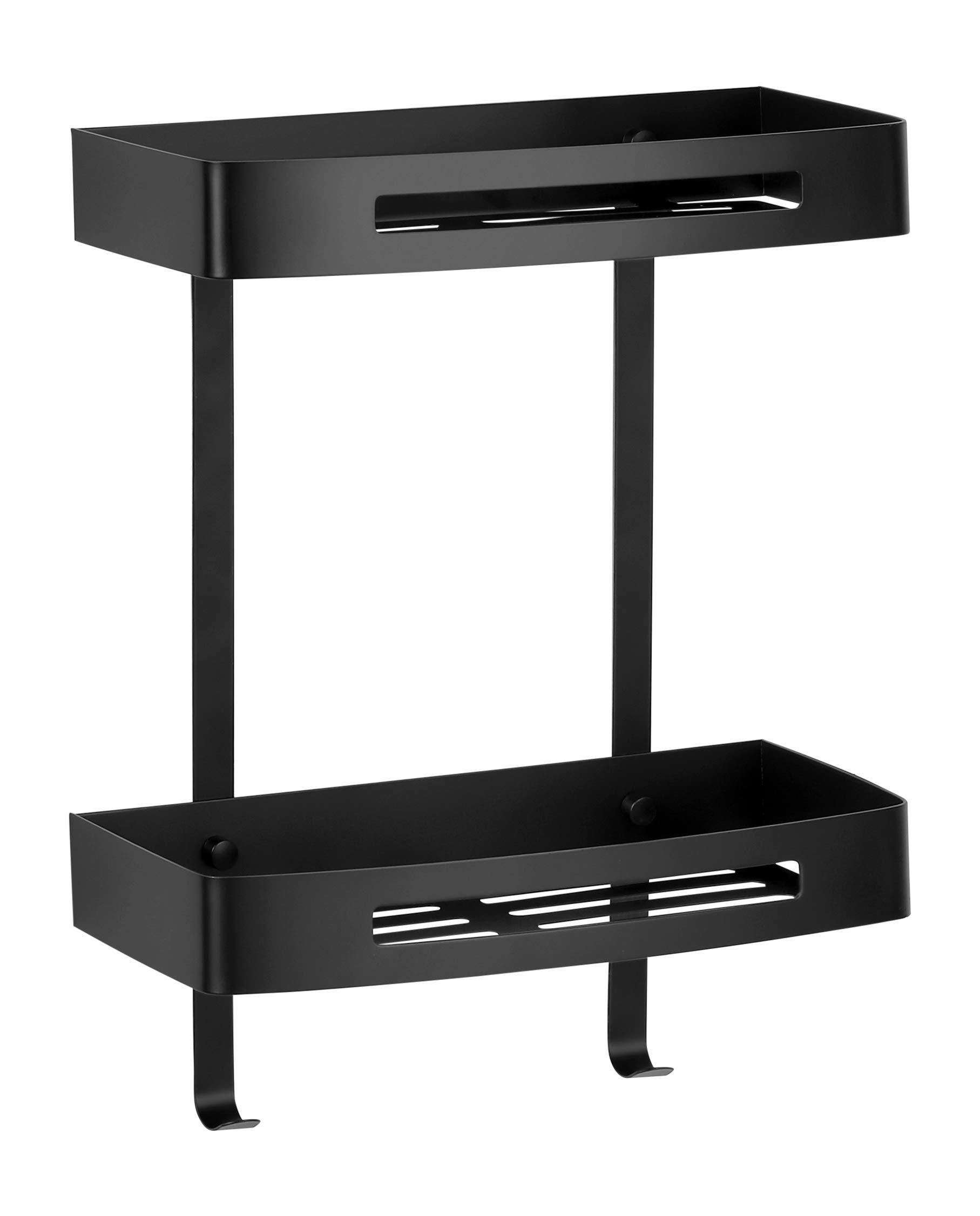 Ambrosya - Modern Minimalist Triangular Black Stainless Steel Shower Basket - Wall Mounted Shower Shelf