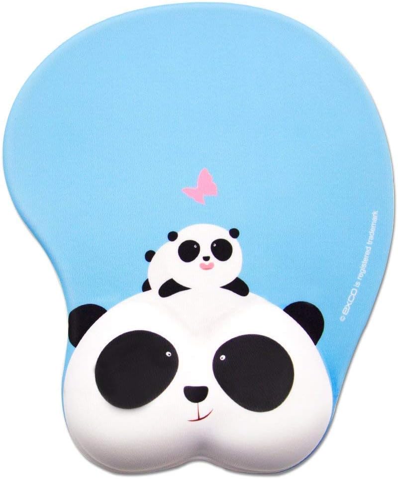 3D Panada Face Mouse Pad Non Slip Silicone Mouse Mat Wrist Rest Pad for Office, Computer, Laptop (Panda)