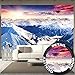 Large Photo Wallpaper – Alps Panorama – Picture Decoration Winter Wonderland Sunset Snow Landscape Nature Mountains Glacier Ground Image Decor (132.3x93.7in - 336x238cm)