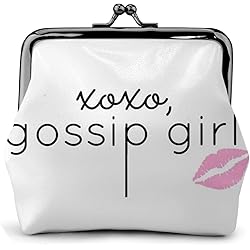 Gossip Girl - Monedero de piel sintética con hebilla exquisita para mujeres, niñas, adolescentes