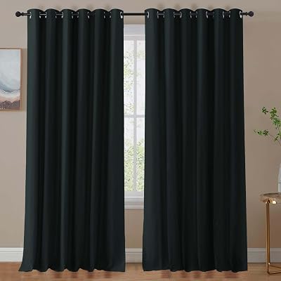Aspire Homeware Blackout Curtains 90x90 Eyelet Two Tie Backs Pair Panels