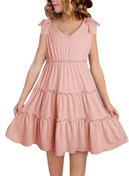 Girl's Sundresses Summer Sleeveless Casual Midi Dress