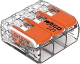 Wago 221-413 Splicing Connector 3 Conductors 0.14-4 mm² Pack of 50