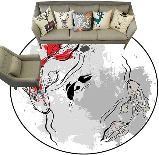 Rutschfeste Matten Rund Teppich Elfenbein Nahaufnahme Pusteblume Pflanzen Bluten Fruhling Inspiration Natur Mutter Erde Bild Pfirsich Koralle Boden Bad Teppich Fur Kuche Esszimmer Wohnzimmer Flur Badezimmer 6 Feet Color02 Amazon De Kuche Haushalt