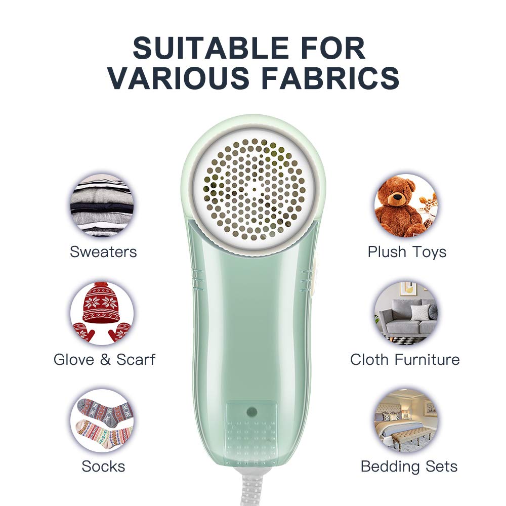 Allisable Fabric Shaver, Fuzz Balls Pills Lint Remover, AC120V Plug and Play