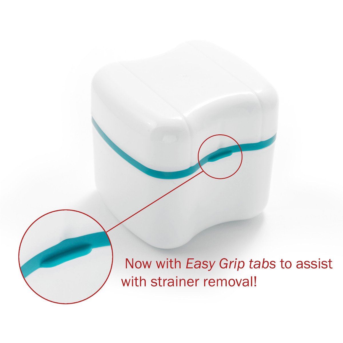 Retainer-Denture Bath-Dental Appliance Cleaning Case Size Standard with Easy Grip – Color Teal: Health & Personal Care