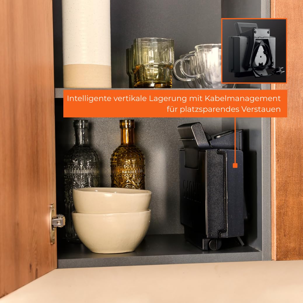 KRUPS FDK461 Sandwichmaker – Dreiecks-Sandwichtoasts, Keramik-Antihaftplatten, 850W, extra tiefe Form für leckere Gourmet-Sandwiches, schnelles Erhitzen, platzsparend, schwarz 3