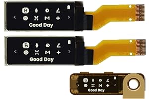 elecsung 2PCS OLED LCD Display Module, 0.91" 4 Wire SPI Serial OLED Screen Driver,128x32 3.3V ~ 4.2V for Ledger Nano S (15pin Blue Light, 4pcs)