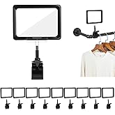 10 Pack Sign Holder with Clamp, 6 x 9 Inch Double Head Display Clips, Rotating Clip Pop Swivel Sign with PVC Card Protector, Sale Signs Holder for Retail Store, Clothing Rack, Office, Supermarket