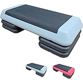 Ucootifly Adjustable Workout Aerobic Stepper in Fitness Exercise Step Platform Trainer with 4 Risers