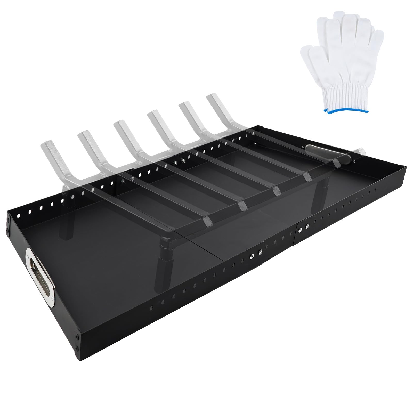 Photo 1 of 3 Piece Fireplace Tray Ash Pan,Adjustable Fireplace Tray for Up to 38" Fireplace Grates,Expandable Fireplace Ash Pan for Ash Collection,Large Trapezoid Stainless Steel,Fireplace Removable Ash Tray