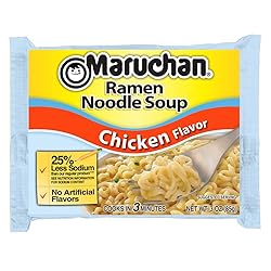 Maruchan Ramen Less Sodium Chicken, Instant Ramen