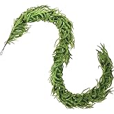 NSBELL 6 Ft Artificial Norfolk Pine Garlands, Real Touch Winter Pine Garland, Green Artificial Greenery Garland for Table, Mantle, Wall, Indoor, Outdoor Christmas Decorations